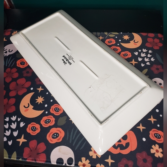 Disney Stitch Witch Vampire Halloween Serving Tray Platter Ceramic - Picture 2 of 3